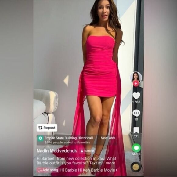 ZARA PINK DRAPED DRESS Summer fav - Picture 10 of 16